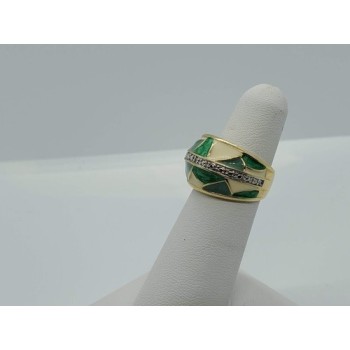 925 Sterling Silver Diamond Clear Ring Size 5