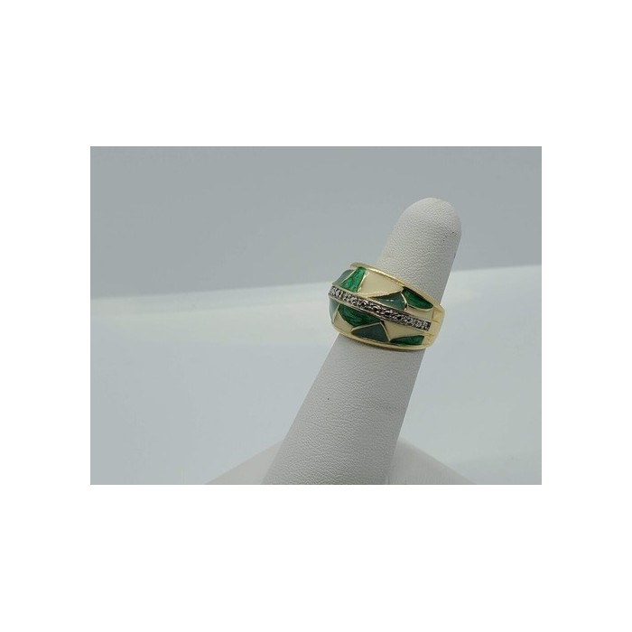 925 Sterling Silver Diamond Clear Ring Size 5