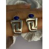 925 Sterling Silver Sodalite Earrings Length 1.05 Inch