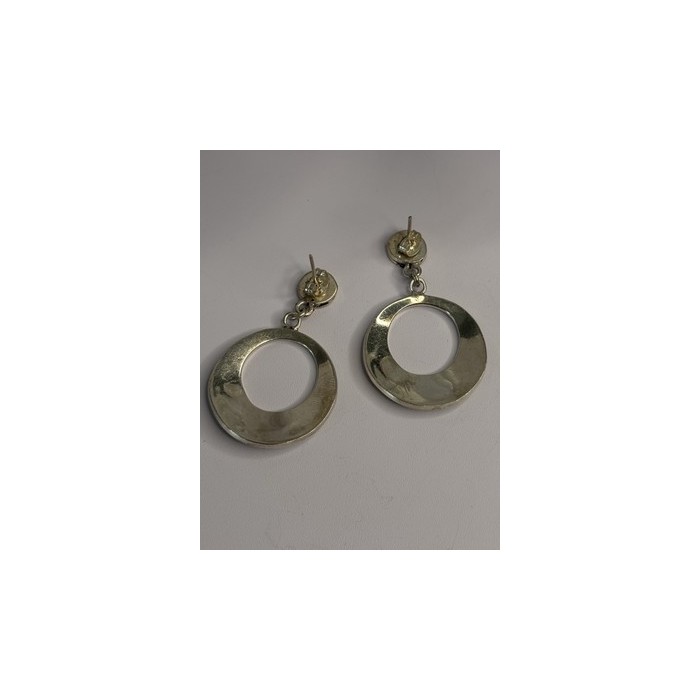 Vintage 925 Sterling Silver Turquoise Earrings Length 1.80 Inch