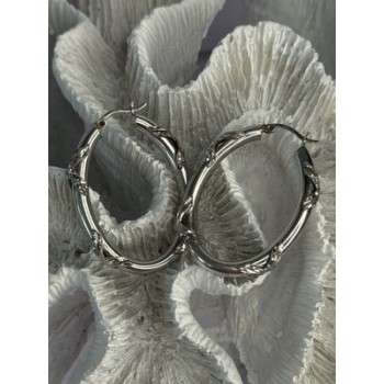 Classy 925 Sterling Silver Earrings Length 1.60 Inch