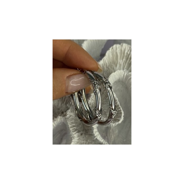 Classy 925 Sterling Silver Earrings Length 1.60 Inch