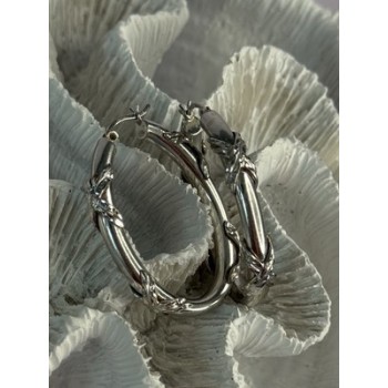 Classy 925 Sterling Silver Earrings Length 1.60 Inch