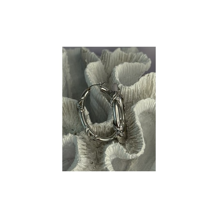 Classy 925 Sterling Silver Earrings Length 1.60 Inch