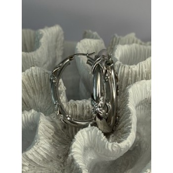 Classy 925 Sterling Silver Earrings Length 1.60 Inch