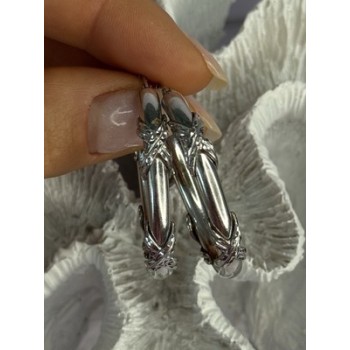 Classy 925 Sterling Silver Earrings Length 1.60 Inch