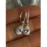 Shiny 925 Sterling Silver CZ Earrings Length 1 Inch