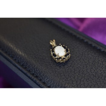 925 Sterling Silver Opal & Sapphires Pendant