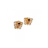 14K YELLOW GOLD GARNET BUTTERFLY  EARRINGS