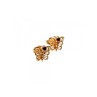 14K YELLOW GOLD GARNET BUTTERFLY  EARRINGS