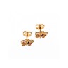 14K YELLOW GOLD GARNET BUTTERFLY  EARRINGS
