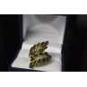 925 Sterling Silver Gold Plated Green Alpanite & CZ Ring Size 8.5