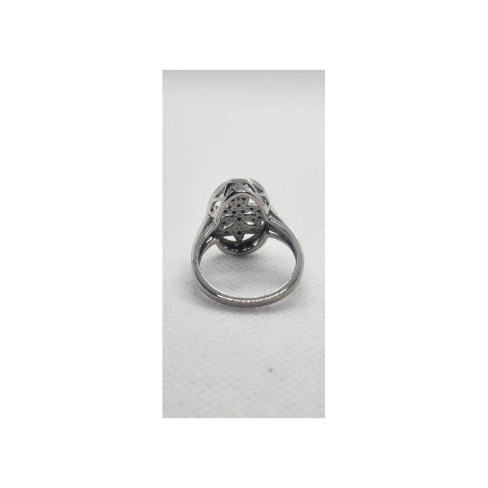 925 Sterling Silver Diamond Ring Size 8