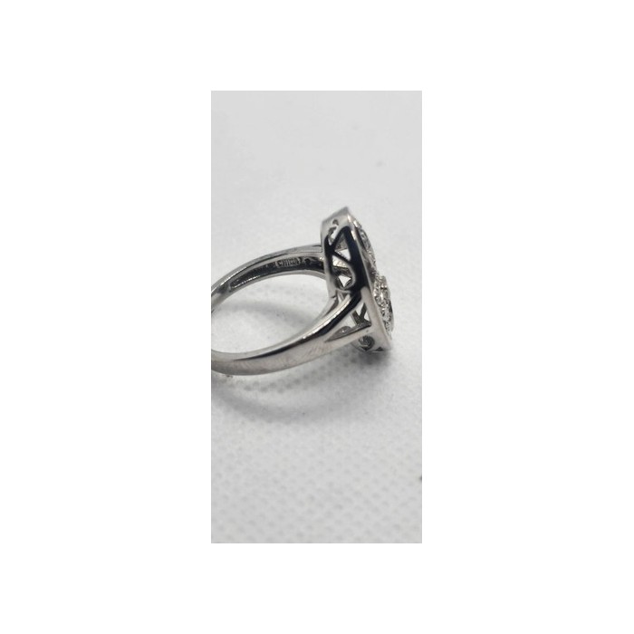 925 Sterling Silver Diamond Ring Size 8