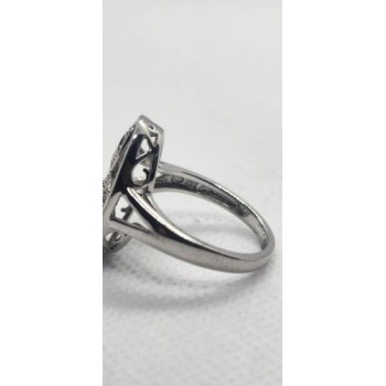 925 Sterling Silver Diamond Ring Size 8