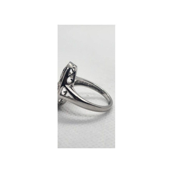 925 Sterling Silver Diamond Ring Size 8