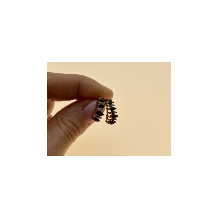 10K YELLOW GOLD SAPPHIRES EARRINGS