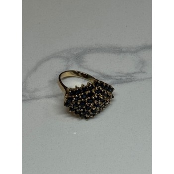 10K YELLOW GOLD RING SAPPHIRE SIZE 7