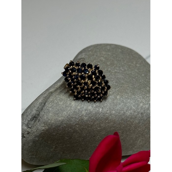 10K YELLOW GOLD RING SAPPHIRE SIZE 7