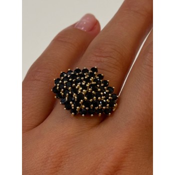 10K YELLOW GOLD RING SAPPHIRE SIZE 7