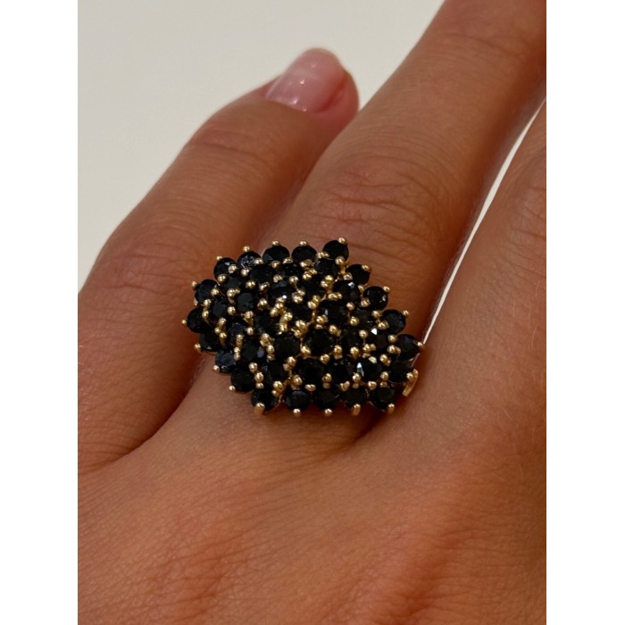 10K YELLOW GOLD RING SAPPHIRE SIZE 7