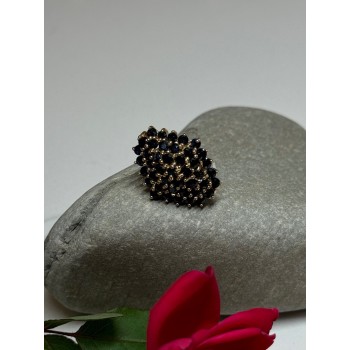 10K YELLOW GOLD RING SAPPHIRE SIZE 7