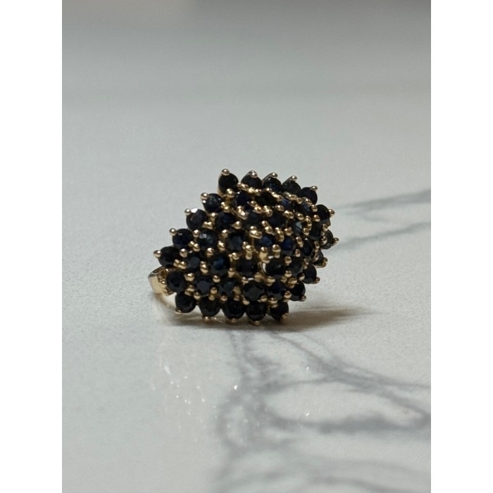 10K YELLOW GOLD RING SAPPHIRE SIZE 7