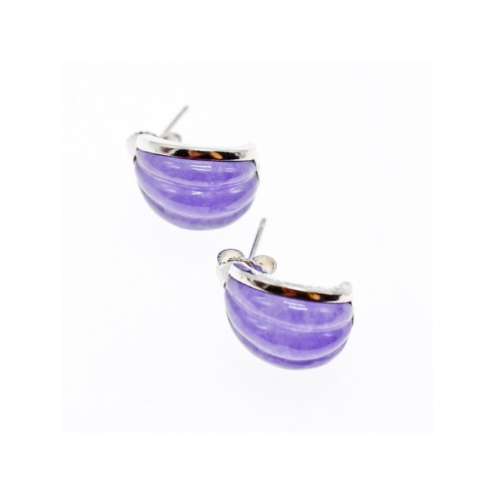 925 Sterling Silver Agate Stud Earrings