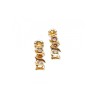 14K YELLOW GOLD SAPPHIRES  EARRINGS