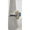 925 Sterling Silver Topaz Ring Size 8