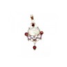 925 STERLING SILVER MOONSTONE, AMETHYST & GARNET PENDANT