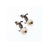 925 STERLING SILVER PEARLS & CZ EARRINGS