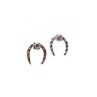 14K WHITE GOLD DIAMONDS HORSESHOE EARRINGS