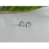 14K WHITE GOLD DIAMONDS HORSESHOE EARRINGS