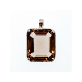 925 STERLING SILVER BROWN TOURMALINE PENDANT