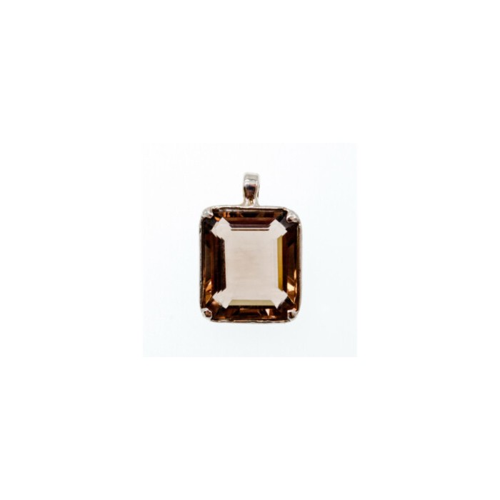 925 STERLING SILVER BROWN TOURMALINE PENDANT