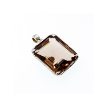 925 STERLING SILVER BROWN TOURMALINE PENDANT