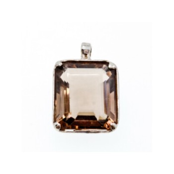 925 STERLING SILVER BROWN TOURMALINE PENDANT