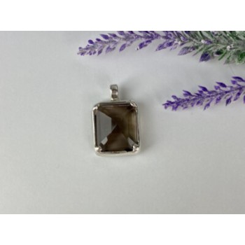925 STERLING SILVER BROWN TOURMALINE PENDANT