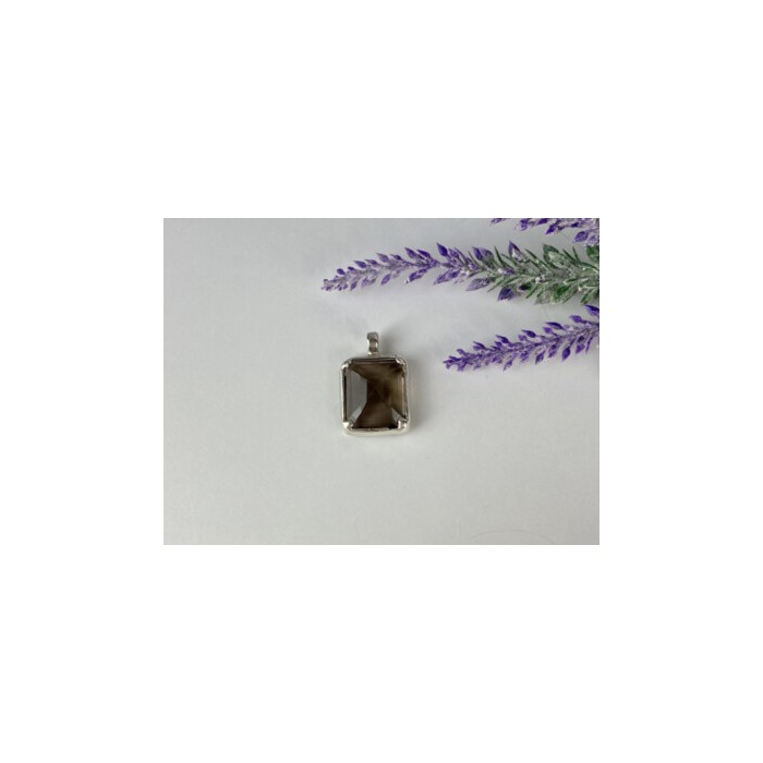 925 STERLING SILVER BROWN TOURMALINE PENDANT