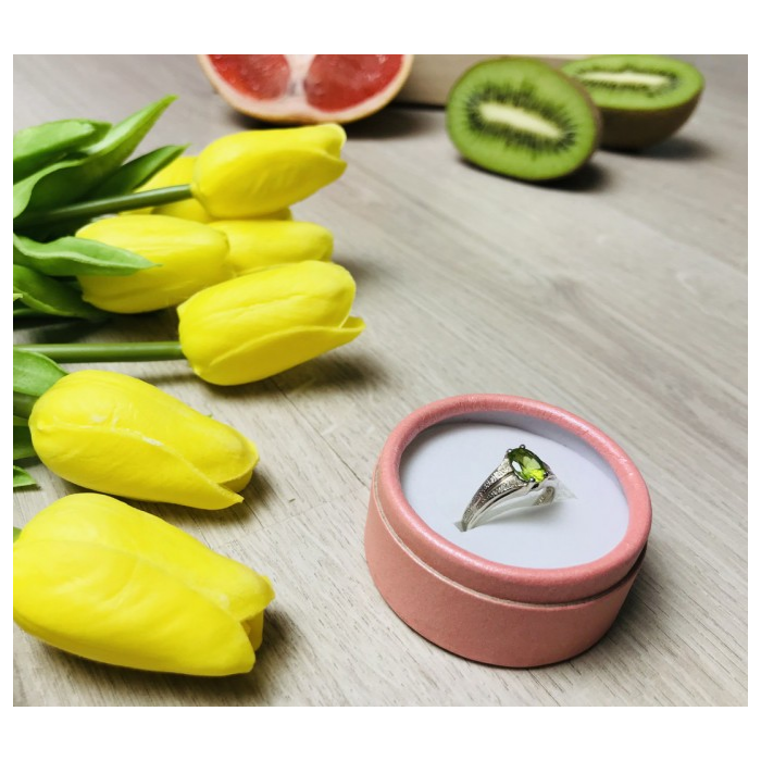 925 Sterling Silver Tsavorite Ring Size 9