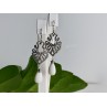 925 STERLING SILVER MOTHER OF PEARL & MARCASITES EARRINGS