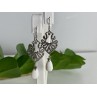 925 STERLING SILVER MOTHER OF PEARL & MARCASITES EARRINGS
