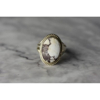 Vintage 925 Sterling Silver Moss Agate Ring Size 5.5