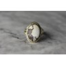 Vintage 925 Sterling Silver Moss Agate Ring Size 5.5