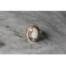Vintage 925 Sterling Silver Moss Agate Ring Size 5.5