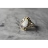 Vintage 925 Sterling Silver Moss Agate Ring Size 5.5