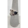 925 Sterling Silver With Morganite, Iolite & Goshenite Ring Size 8