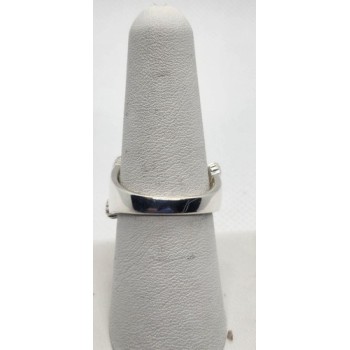 925 Sterling Silver With Morganite, Iolite & Goshenite Ring Size 8