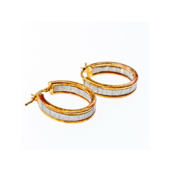 Milor 925 Sterling Silver Gold Plated Earrings Italy